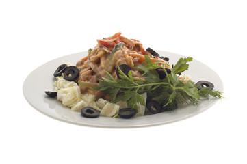 restaurant menu: seafoods dish