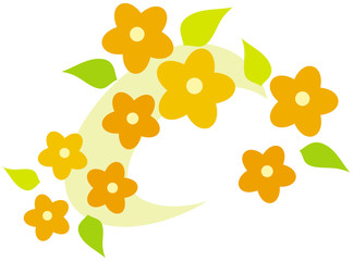 Wreath of flowers – vector illustration