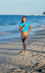 Jogging at beach