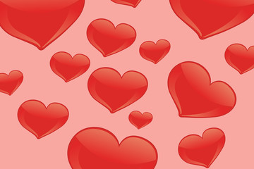 love hearts texture illustration