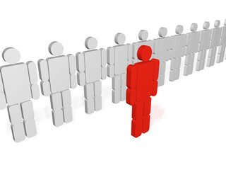 Silhouettes of people 3d