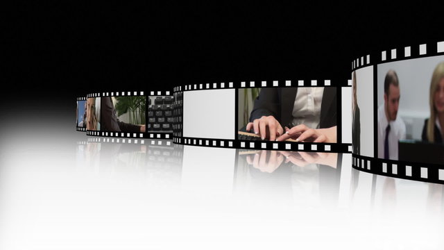 Business movie film strip