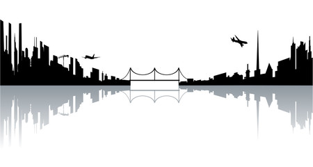 Obraz premium City skyline illustration