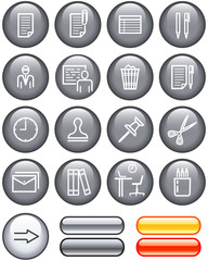 Web Icons Set – Office (Vector)