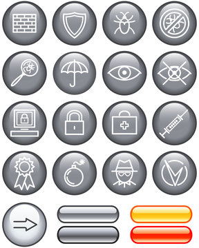 Web Icons Set – Safety (Vector)