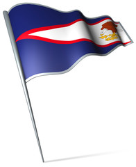 Flag pin - American Samoa