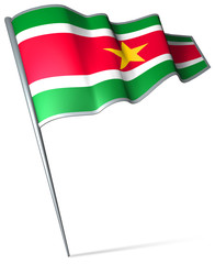 Flag pin - Suriname
