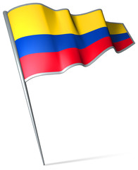 Flag pin - Colombia