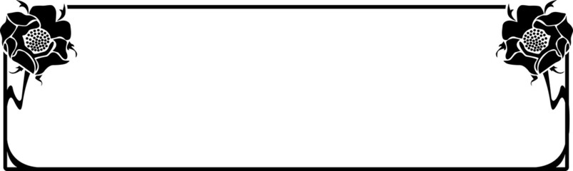 Abstract framework from the bound plants in style art-nouveau