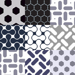 Seamless pattern of metallic textures (with swatches)