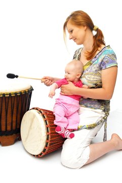toddler play with drum