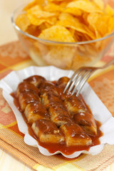 Bratwurst mit Ketchup