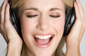 Singing Headphones Girl