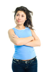 Obraz premium displeased woman