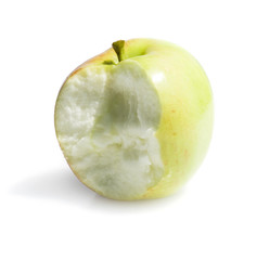 green bite apple isolated