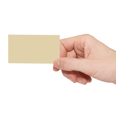 Obraz premium Gray card blank in a hand