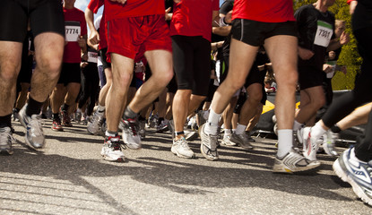 Fototapeta premium Lots of people in a running competition