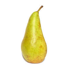 Yellow pear isolated on white.