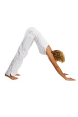 yoga adho mukha svanasana, downward facing dog