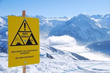 Grenze Skigebiet