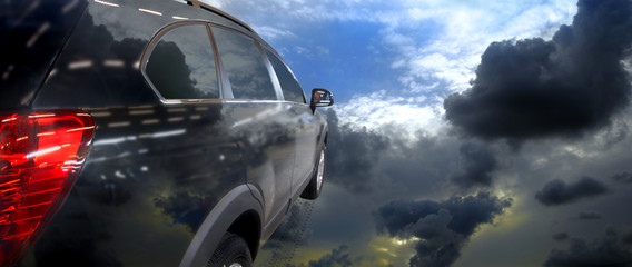 car in the sky