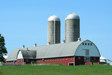 Barn and silos