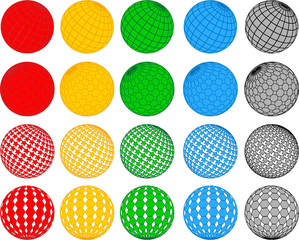 Vector disco ball collection; clip-art