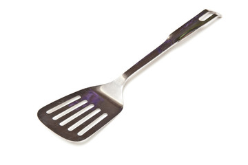 Egg flip or slice isolated on a white studio background.