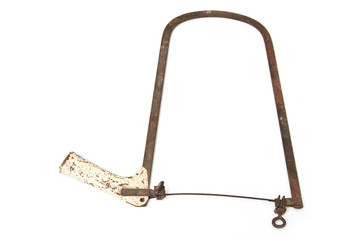 Fret saw isolated on a white studio background