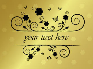 golden floral frame