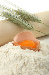 epi de ble, farine et oeuf