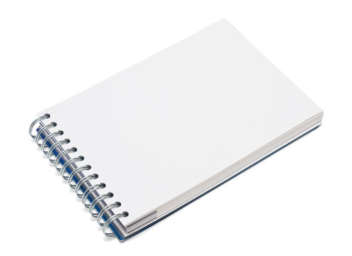 Notebook with empty space for writing