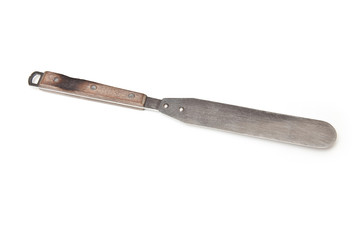 Cake slice isolated on a white studio background.