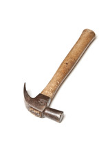 Hammer isolated on a white studio background.