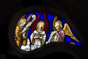 Stained glass in a church