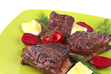roast rib's on dish