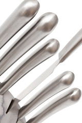 set of kitchen knives