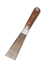 Paint scraper isolated on a white studio background.