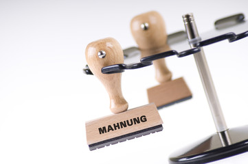 Stempel Mahnung