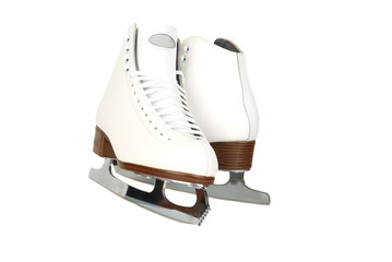 Professionals lady ice skates  front shoot