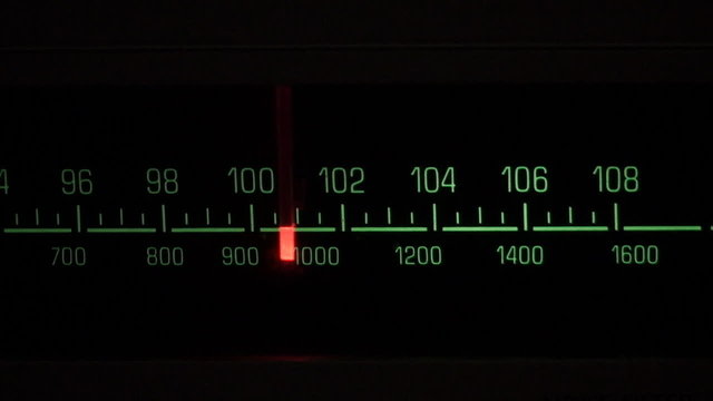 Radio receiver fm tune dial panel