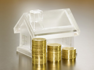 Crystal house and money