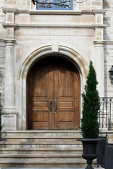 Elegant front door and steps