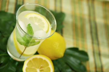 Glass of lemonade