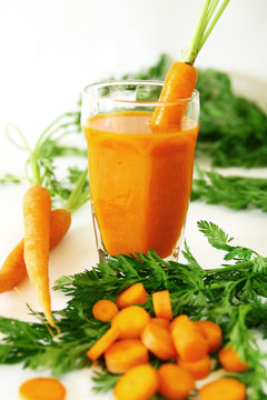 Healthy carrot juice