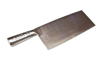 Butchers knife  isolated on a white studio background.
