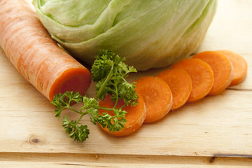 Karotte und Salat