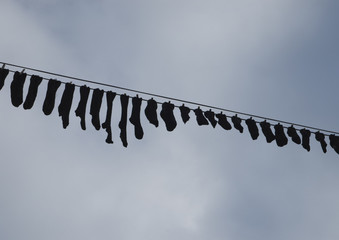 Wäscheleine Socken