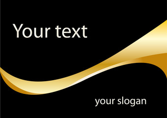 black background with gold elements