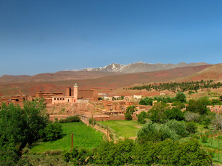 kasbah on the atlas plateau